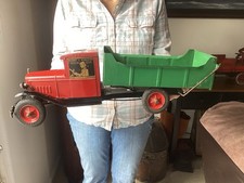 RARE! 1933 BUDDY L ROBOTOY Pressed Steel Remote Control Dump Truck