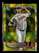 Joseph Dzierwa 25 Bowman Draft Sapphire 1st Yellow 29/75 Chrome Prospects[jos127