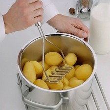 Stainless Steel Handle Potato Masher & Ricer Mash Potatoes Vegetables Tool!