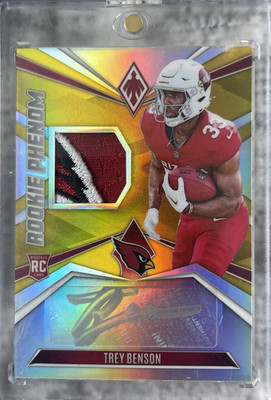 Panini 2024 Phoenix Trey Benson Cardinals Rookie Phenoms RPA Auto Gold /10