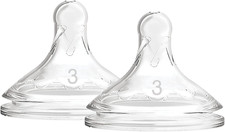 Dr. Brown'S Options+ Wide-Neck Bottle Teat, Level 3 (6M+), 2 Pack