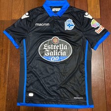 Macron Deportivo La Coruña 2017-18 Away Jersey Shirt S - Good Condition