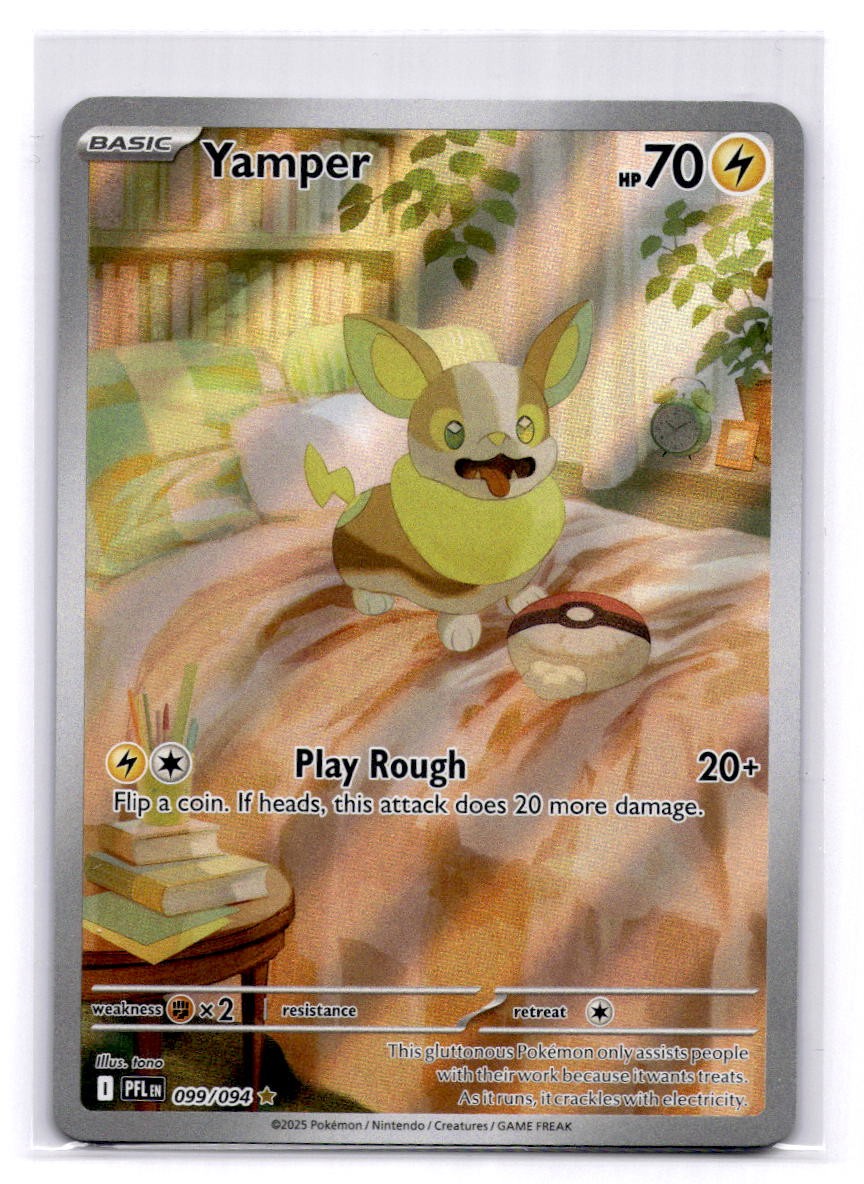 Yamper - Illustration Rare ME02: Phantasmal Flames 099/094 LP-NM