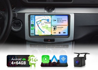 VWX7A Android14 4+64 9'' für VW Golf Tiguan Touran Autoradio CarPlay mit Navi DSP