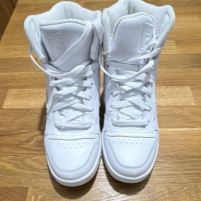 Fila High Top Leather Lace-Up White Sneakers (5CM01310-100)