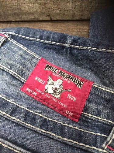True Religion Jeans Women's Size 25 Stretch 5 Pocket Button Flap Back Pockets - Picture 4 of 10