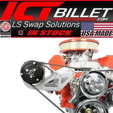 SBC Sanden 508 A/C Compressor Bracket Long Water Pump Small Block 350 Chevy ICT