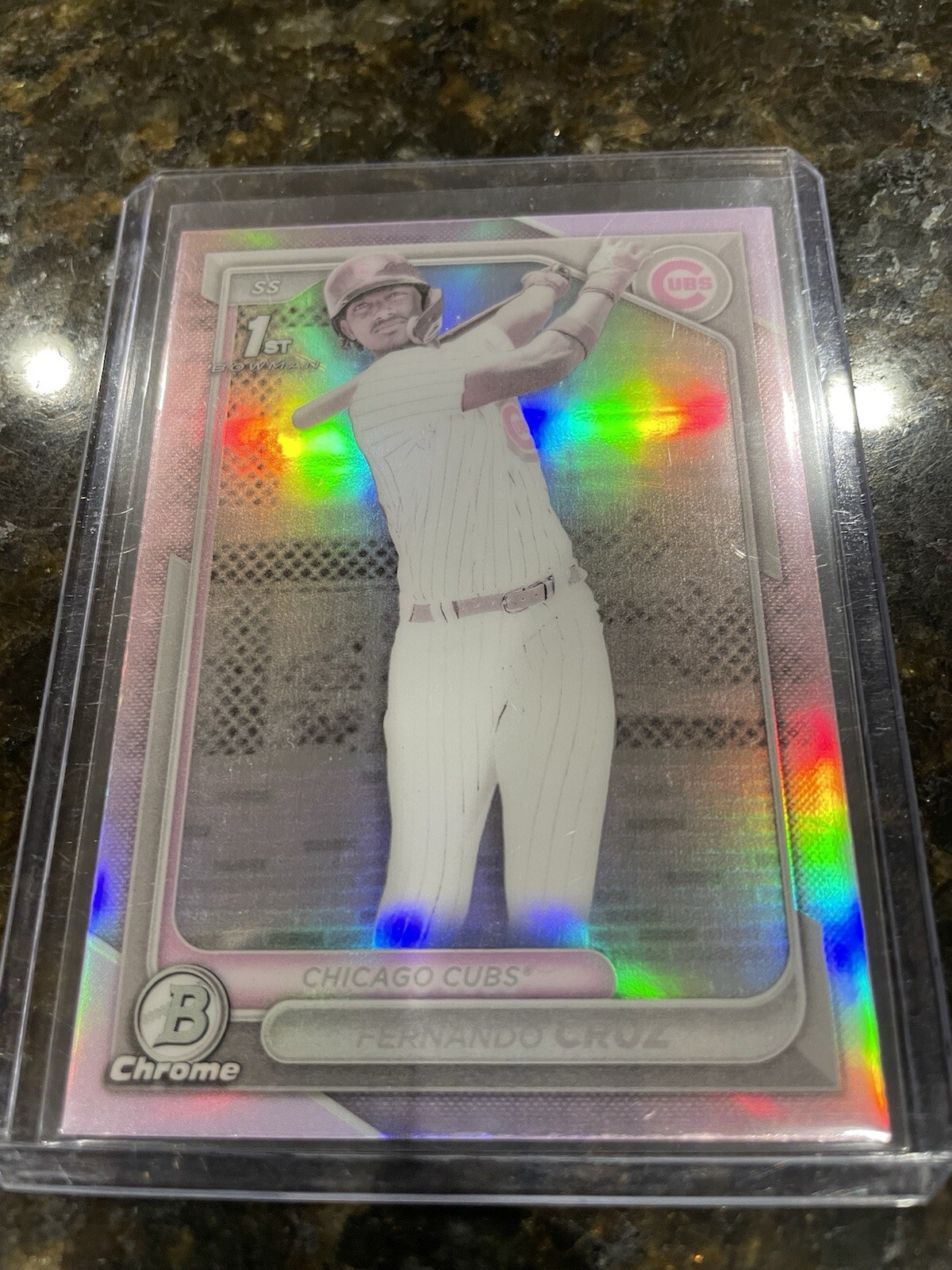 2024 BOWMAN CHROME FERNANDO CRUZ PEARL REFRACTOR Chicago Cubs BCP-197 SSP!!