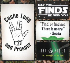 20 Geocaching Sci Fi Swag Cards Choice of Various Designs 