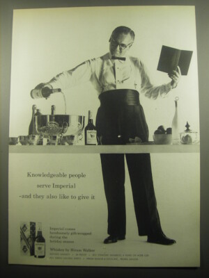 1959 Hiram Walker Imperial Whiskey Ad - Knowledgeable people serve Imperial