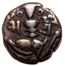 1003-28- HUNNIC DYNASTIES OF KASHMIR SANGRAMRAJA DEVA 1 STATER COIN- 5.50 GRAM-C