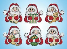 Cross Stitch Kit  Design Works 6 Santa's Gifts Christmas Ornaments PC DW6889