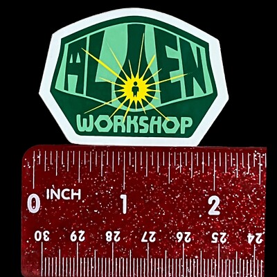 ALIEN WORKSHOP / スポーツその他/YLW Vintage 1990 Alien Workshop Skateboard Sticker Green & Yellow Not
