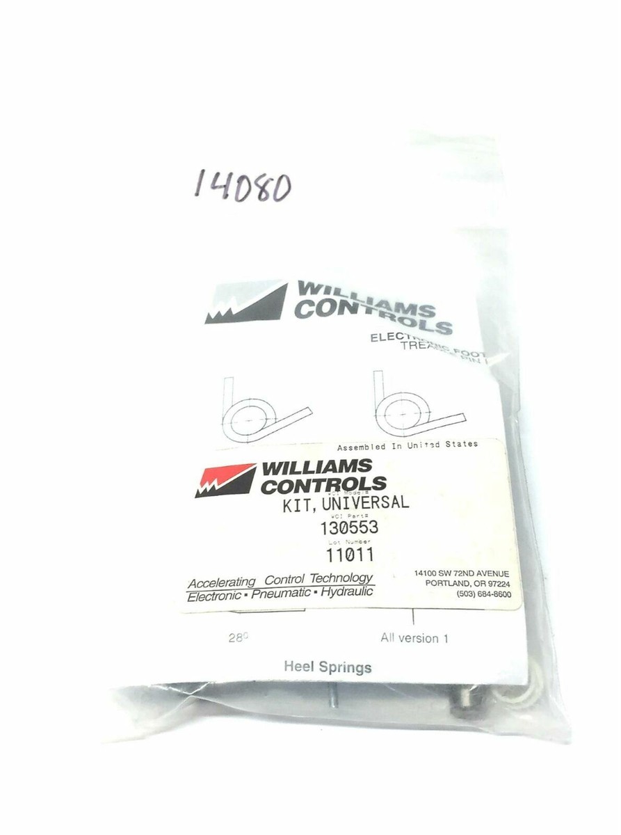 Williams Controls Universal Treadle Pin Replacement Kit