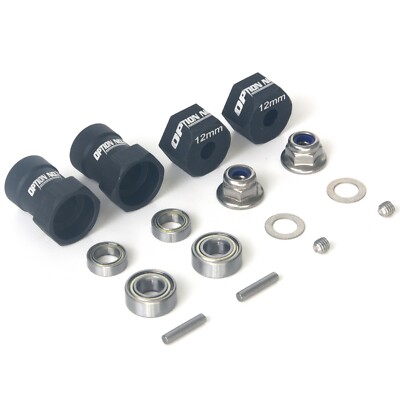 Aluminum 12mm HEX Adapters Hub For Tamiya WR-02 Wild Willy/Suzuki Jimny/VW TYPE2