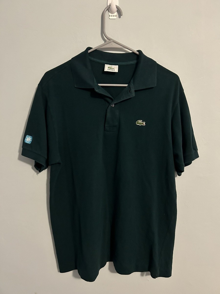 LACOSTE France製 Cotton Kanoko Polo sz4 Lacoste Polo Shirt Designed In France Mens Green Polo Shirt