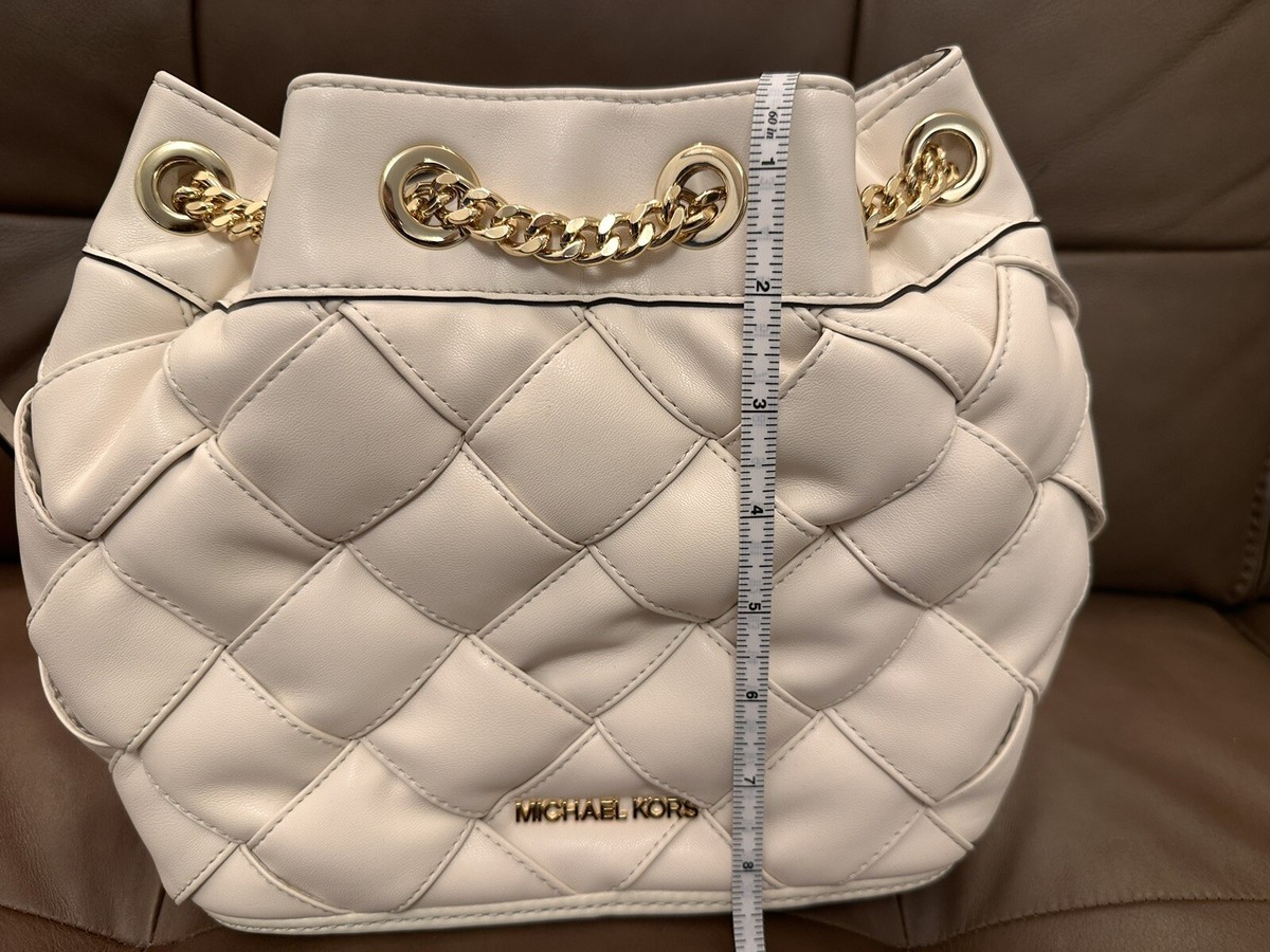 MICHAEL KORS バック Michael Kors NWT Regina Bucket Bag Backpack Cream MK Gold