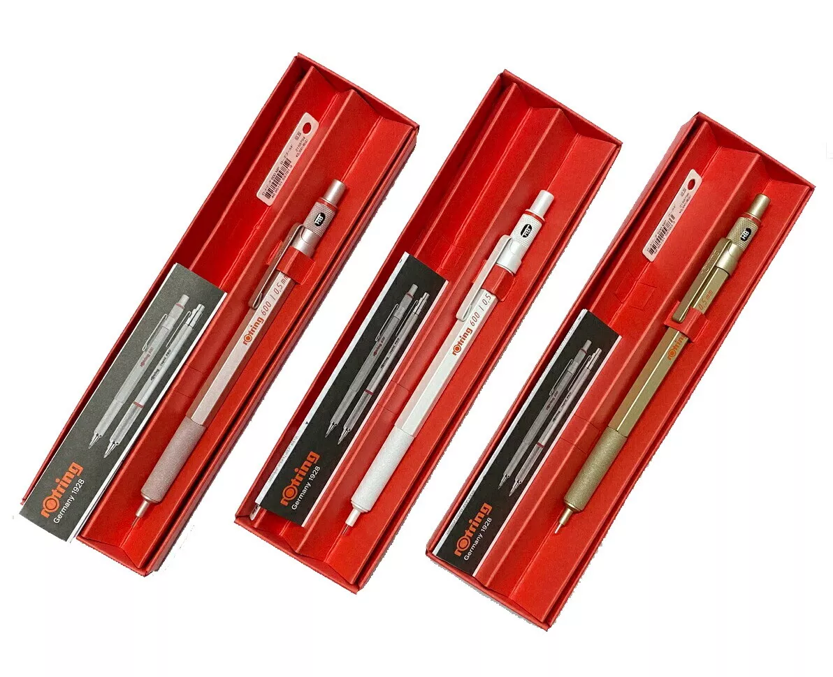 rotring 600 0.5mm Mechanical pencil Limited color Gold Pearl White Rose Gold set