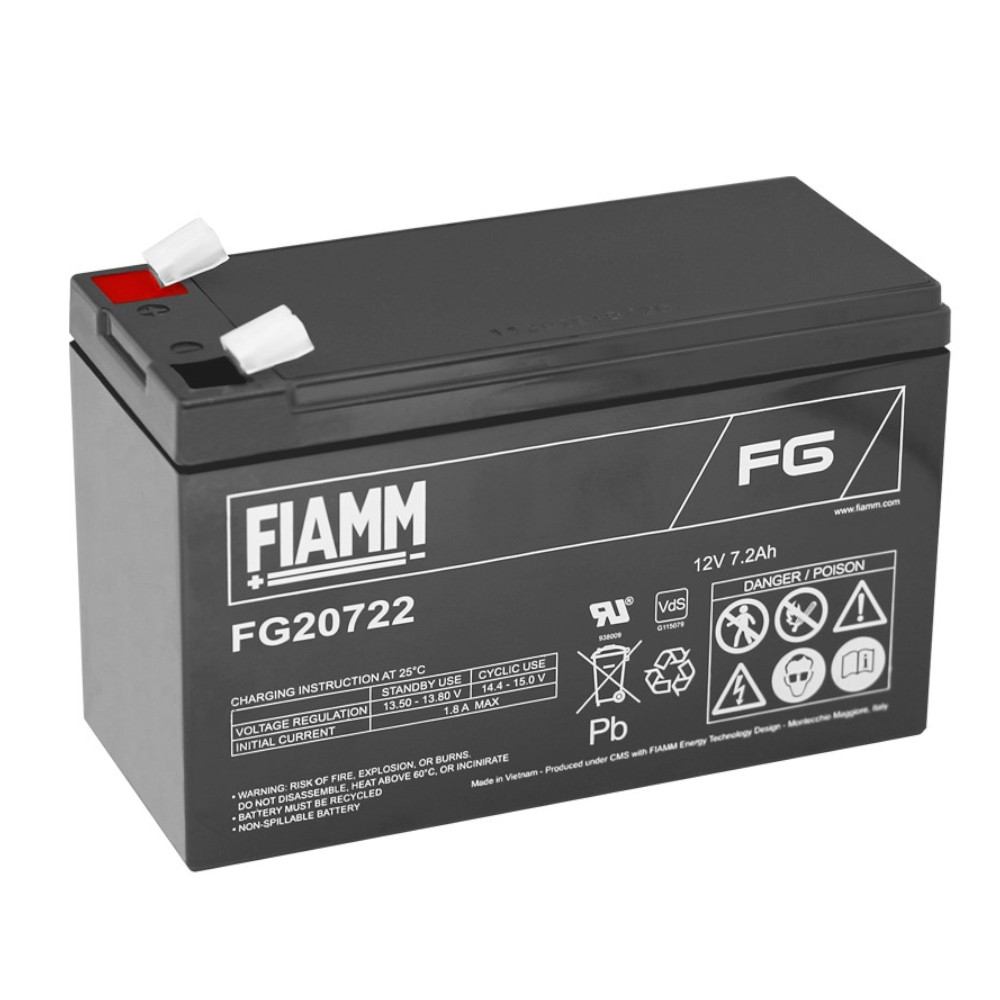 Batteria Piombo 12V 7,2Ah FIAMM FG20722 - Lunga Vita per Allarmi e UPS