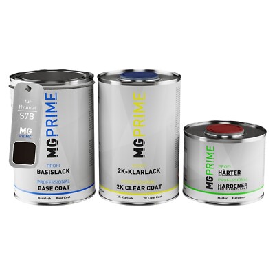 Autolack Dose Set für Hyundai S7B Midnight Black Metallic Basis 2K Klarlack 2,5L