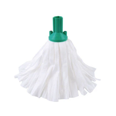CONTICO Exel Big White Mop Head Green Cleaning Office Equipment (Pack of 10) 102199GN