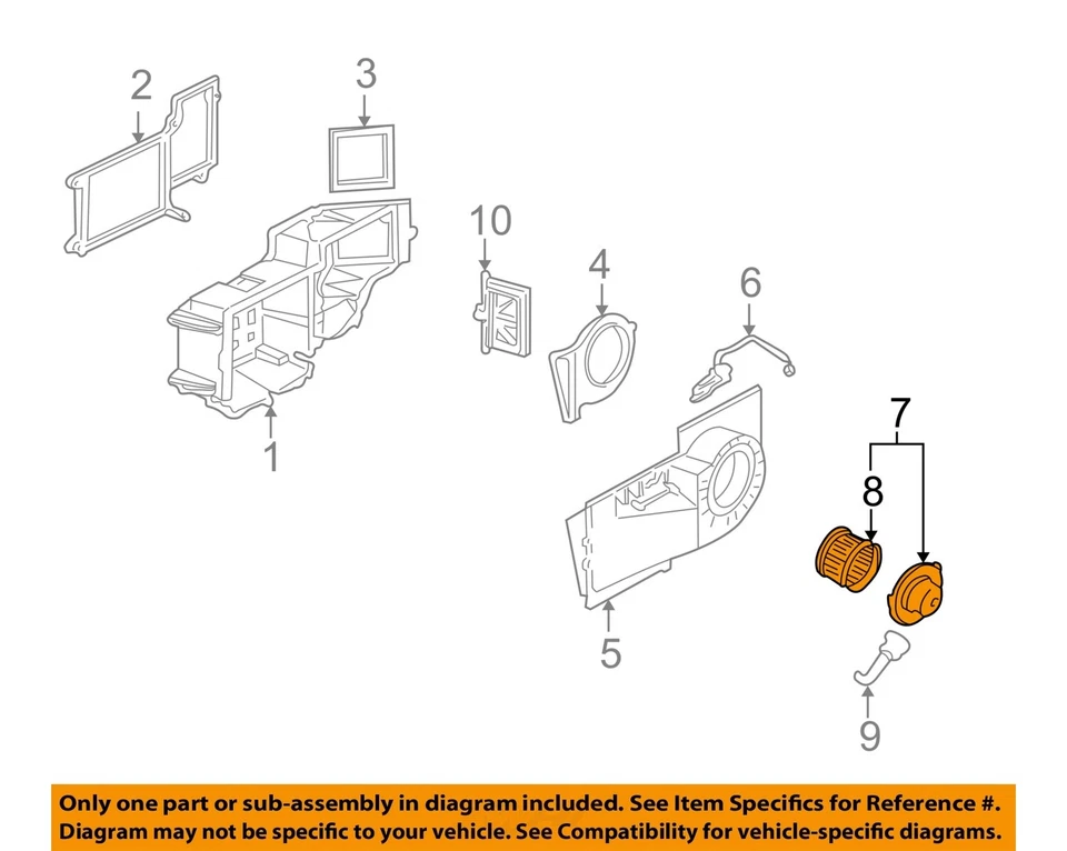 Motor soplador de climatización delantero usado se adapta a: camioneta Chevrolet Express 3500 2018 delantera G Foto 3 de 4