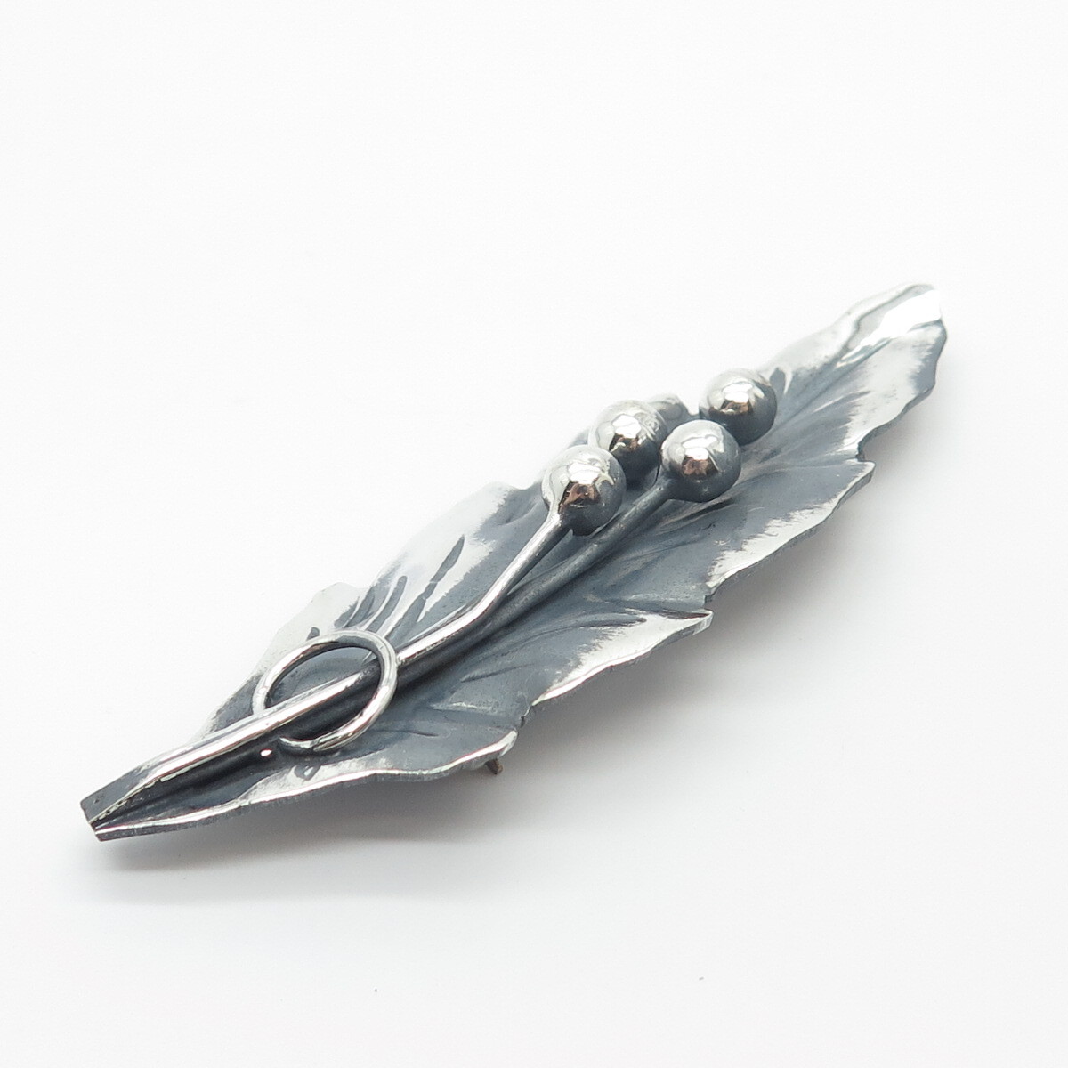 925 Sterling Silver Vintage Mexico Leaf Pin Brooch | eBay
