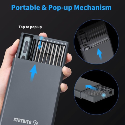 Upgraded Mini Electric Screwdriver with 5 Torque Options for Electronics Repair - Picture 8 of 11