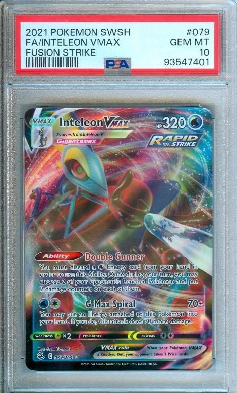 2021 Pokemon INTELEON VMAX #079/264 Fusion Strike PSA 10 | eBay 2021 Pokemon INTELEON VMAX #079/264 Fusion Strike PSA 10 | eBay