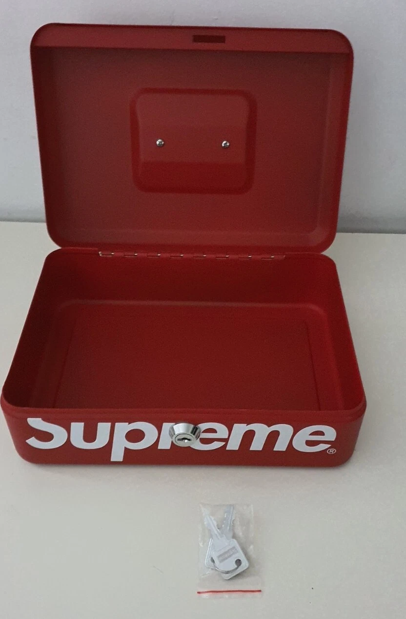 FW17 Supreme Schloss Kiste Rot Metall + 2 Schlüssel Zubehör