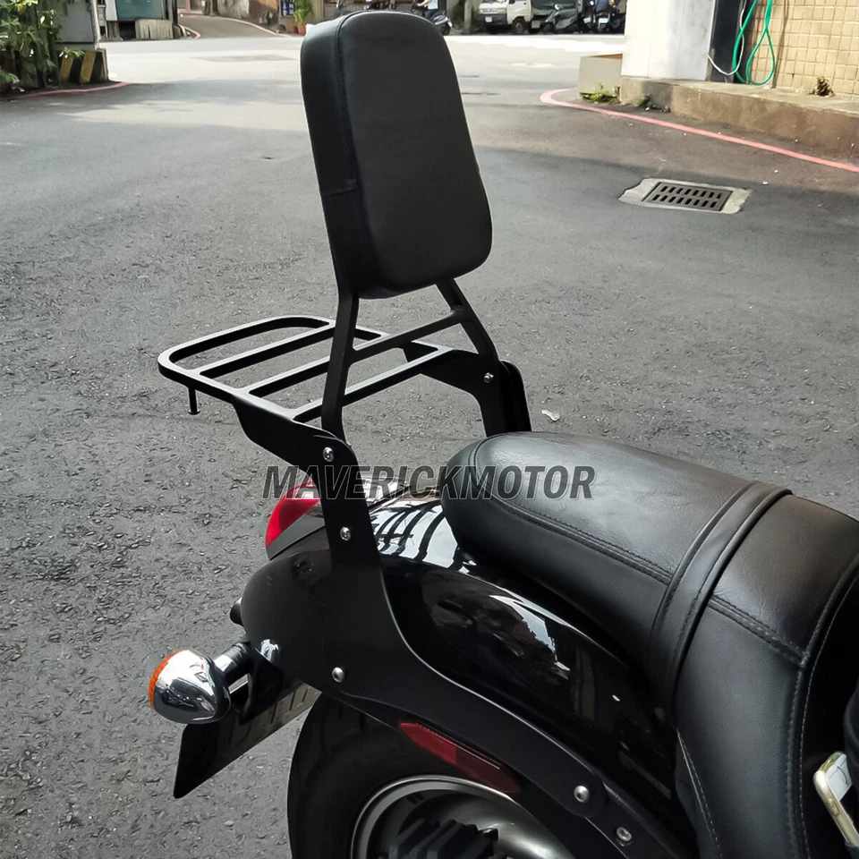 Passenger Backrest Sissy Bar For Kawasaki Vulcan 900 VN900 Classic Custom SE LT - Изображение 2 из 4