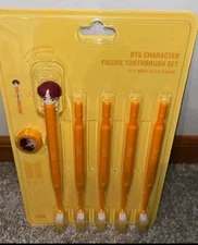 BTS Character Figure Toothbrush Set 5 Pack SUGA  Factory Sealed💜