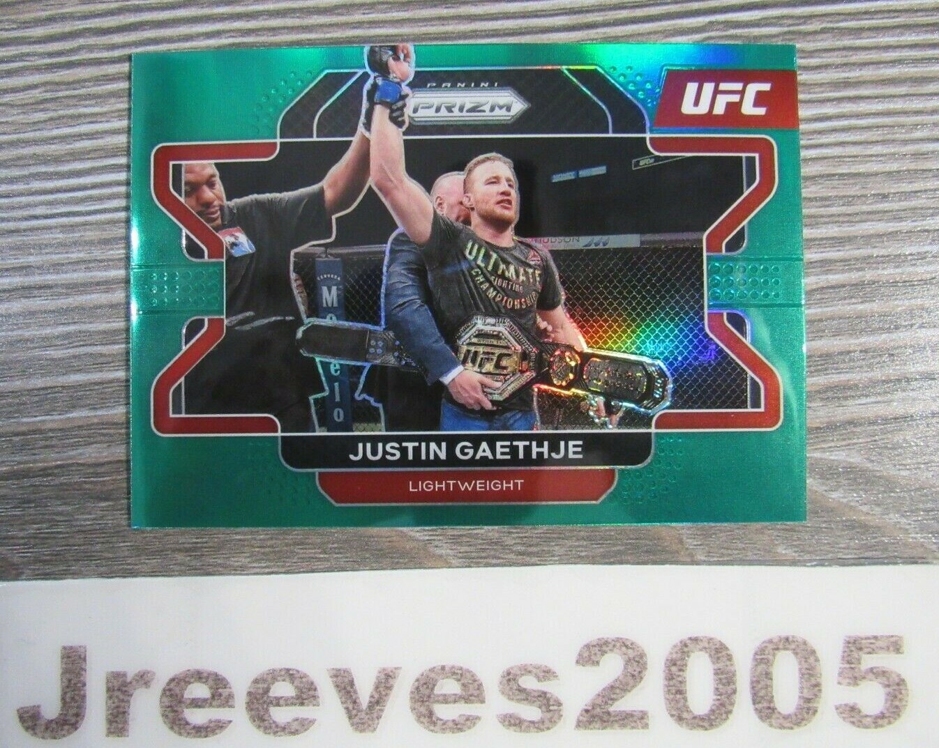 2022 Panini Prizm UFC - Justin Gaethje - GREEN Prizm - # 44