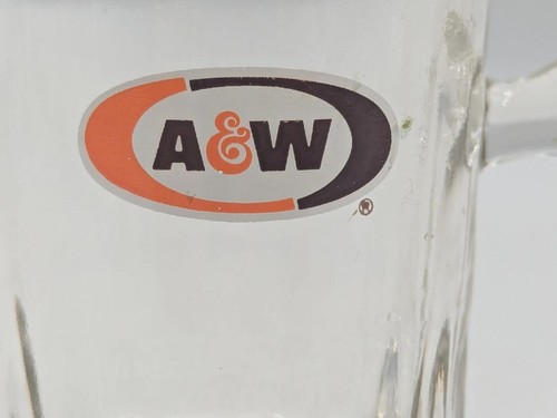 Vintage PAIR A&W Oval Logo Root Beer Mini Mug 3 1/4" Tall - Picture 3 of 4