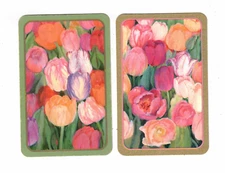 Swap Cards / Playing Cards Caspari Vintage Pair - Tulips