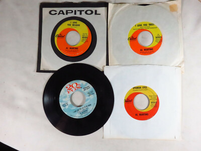 Al Martino 45 lot - I love you truly/merry go round/spanish eyes/i cant get you