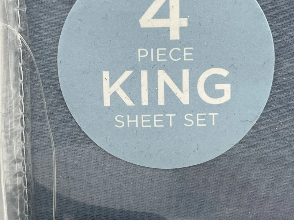 New Royal Sateen Luxury 4 Piece Sheet Set Alpha Cotton 1000 TC King MSRP $199.99 - Image 2 of 4
