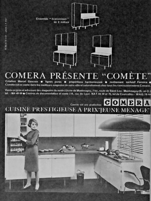 PRESSEWERBUNG 1964 KÜCHEN COMERA PRÄSENTIERT KOMETE JUNGER HAUSHALT