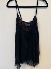 Black & Red Sexy Lingerie Spaghetti Strap by Fantasies Morgan Taylor size S