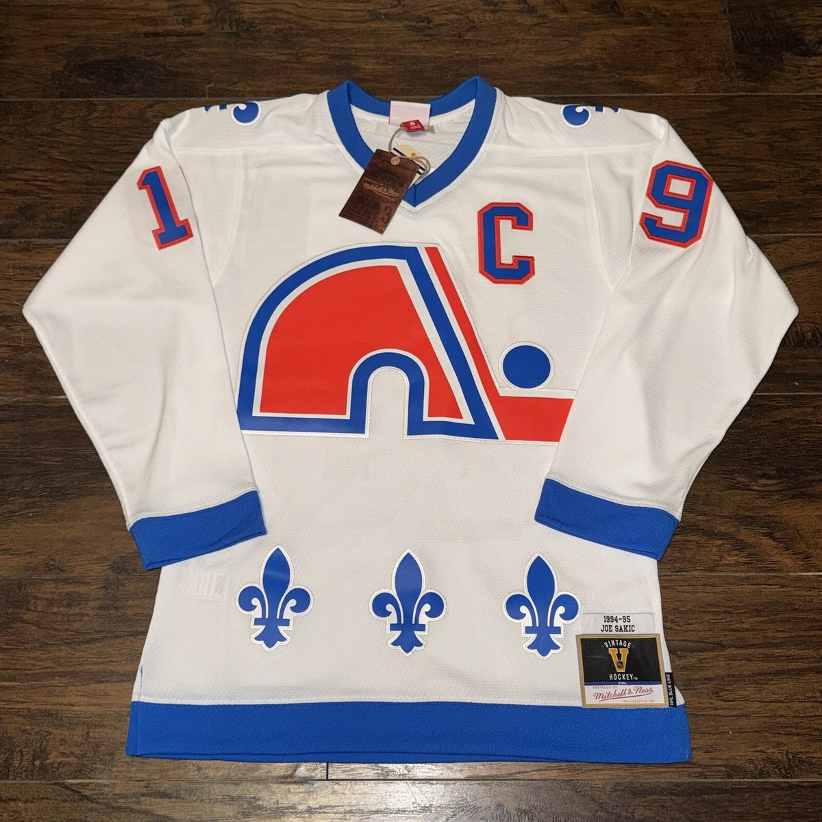Joe Sakic Quebec Nordiques 1994-95 Mitchell & Ness NHL Retro Blue
