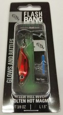 13 Fishing Flash Bang Jigging Spoon Lure Glow Plus Rattle MOLTEN HOT MAGMA 
