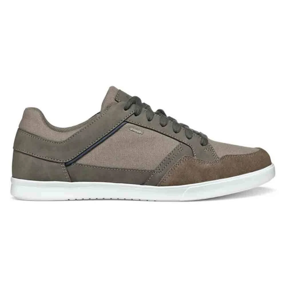Sneakers Geox U Damiano Gris Pierre - Cuir Et Daim - Plusieurs Pointures