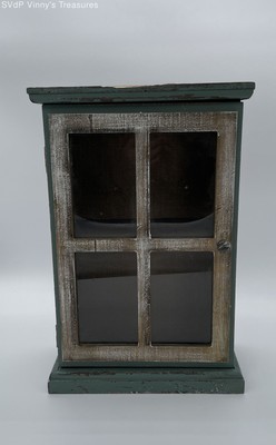 Valerie Bertinelli Green Wood Shadow Box Farmhouse Distressed - Broken Wood