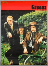 CREAM Eric Clapton – rare original 1970 Rock & Rock Battle Series promo poster
