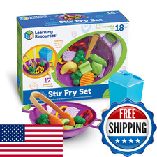 Learning Resources New Sprouts Stir Fry Play Food Set, Toy Wok, Pretend Play Toy