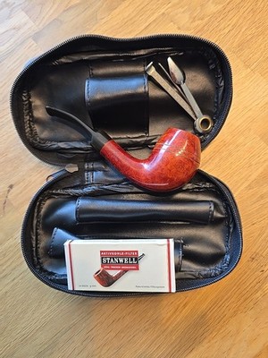 Pfeife Georg Jensen 9mm gefiltert + Ledertasche als Set NEU