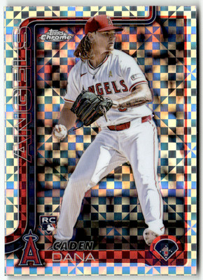 2025 Topps Chrome MLB No. 245 Caden Dana Rookie Checkerboard Refractor