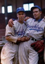 Pee Wee Reese & Wes Farrell Brooklyn Dodgers  Colorized 8x10 Print-FREE SHIPPING