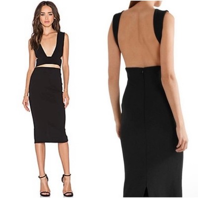 NWT Solace London Knight Knee Length Dress Cutout sz 4 Whimsigoth Party Vacation