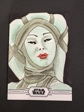 Star Wars Chrome Legacy 2019 sketch card Oola Twilek By Lee Dumarquez